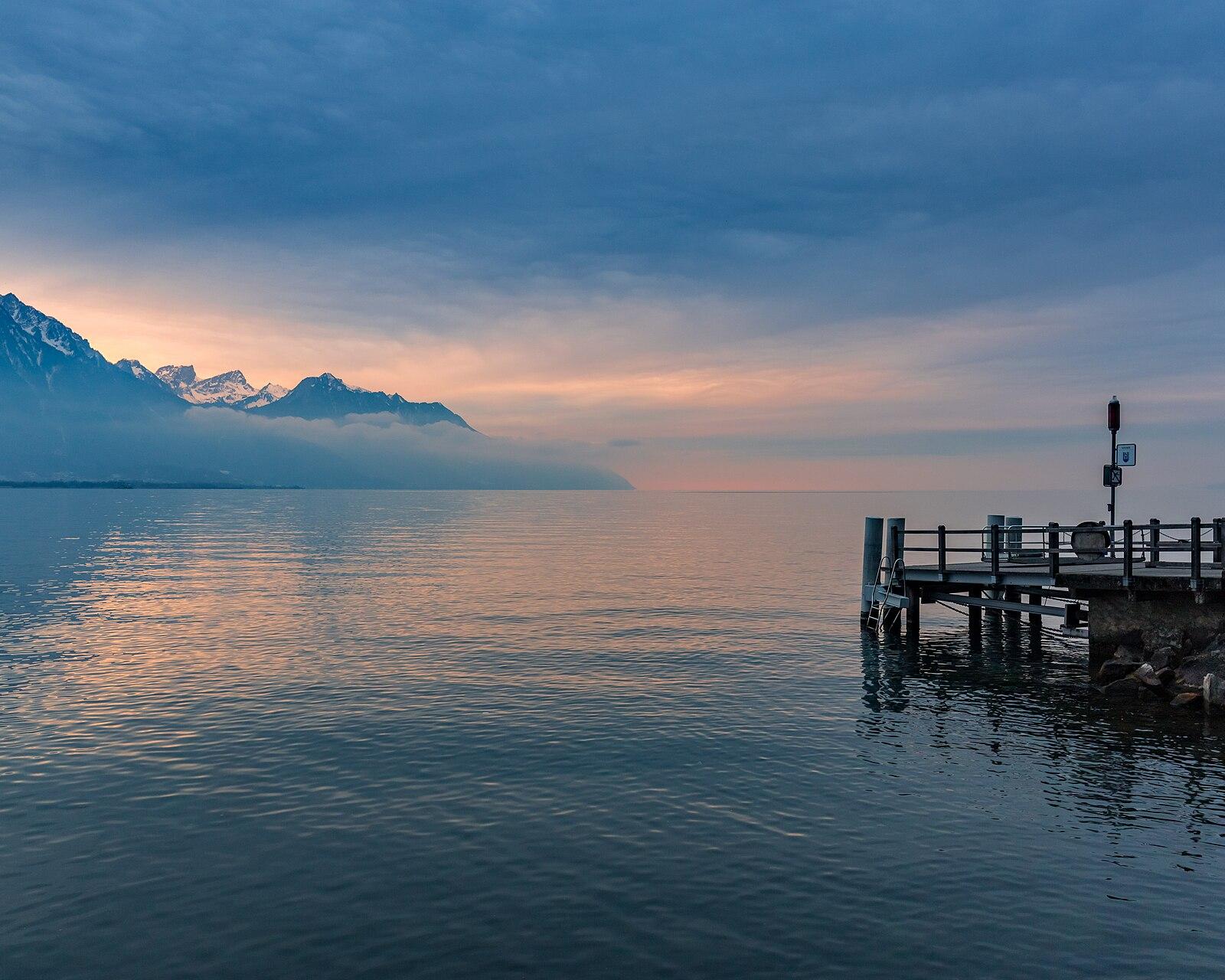 Lake Geneva from Chillon Castle